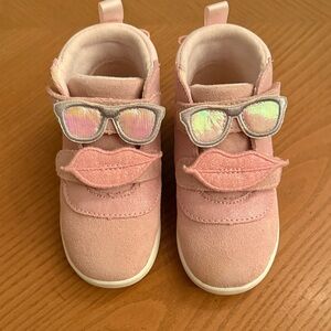 UGG Stylish Pink Kids Sneakers with Sunglasses Design